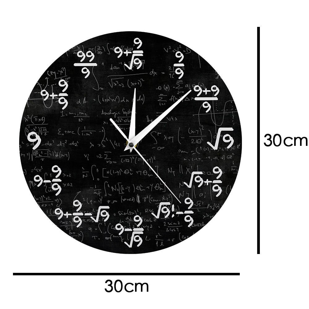 De 9S Wiskunde Wandklok