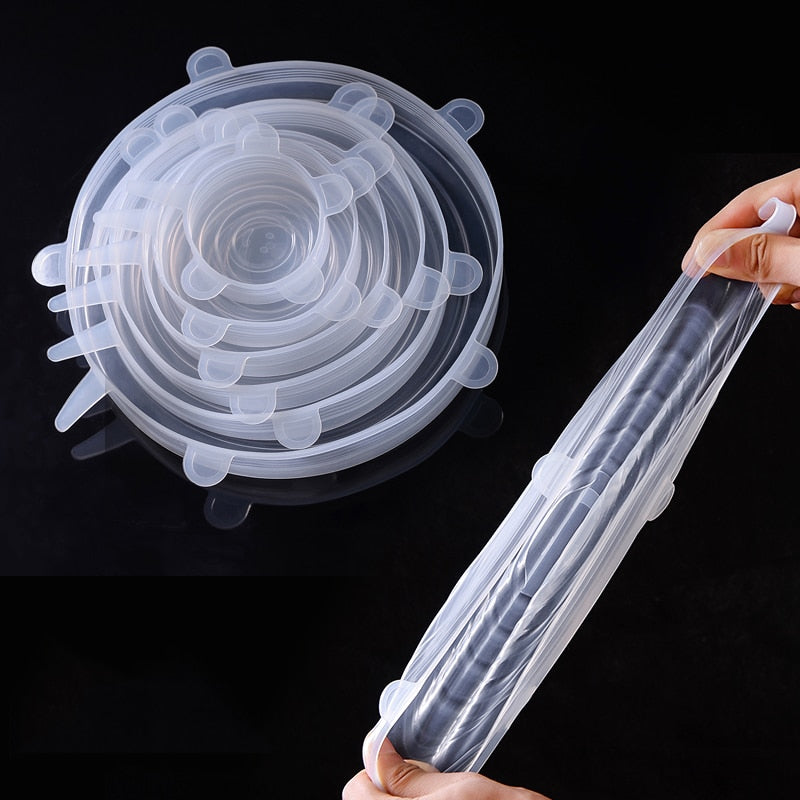 Silicone Stretch Deksels (6 stuks)