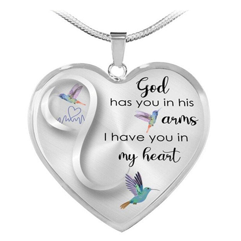 God Heeft je In Zijn Armen Kolibrie Ketting