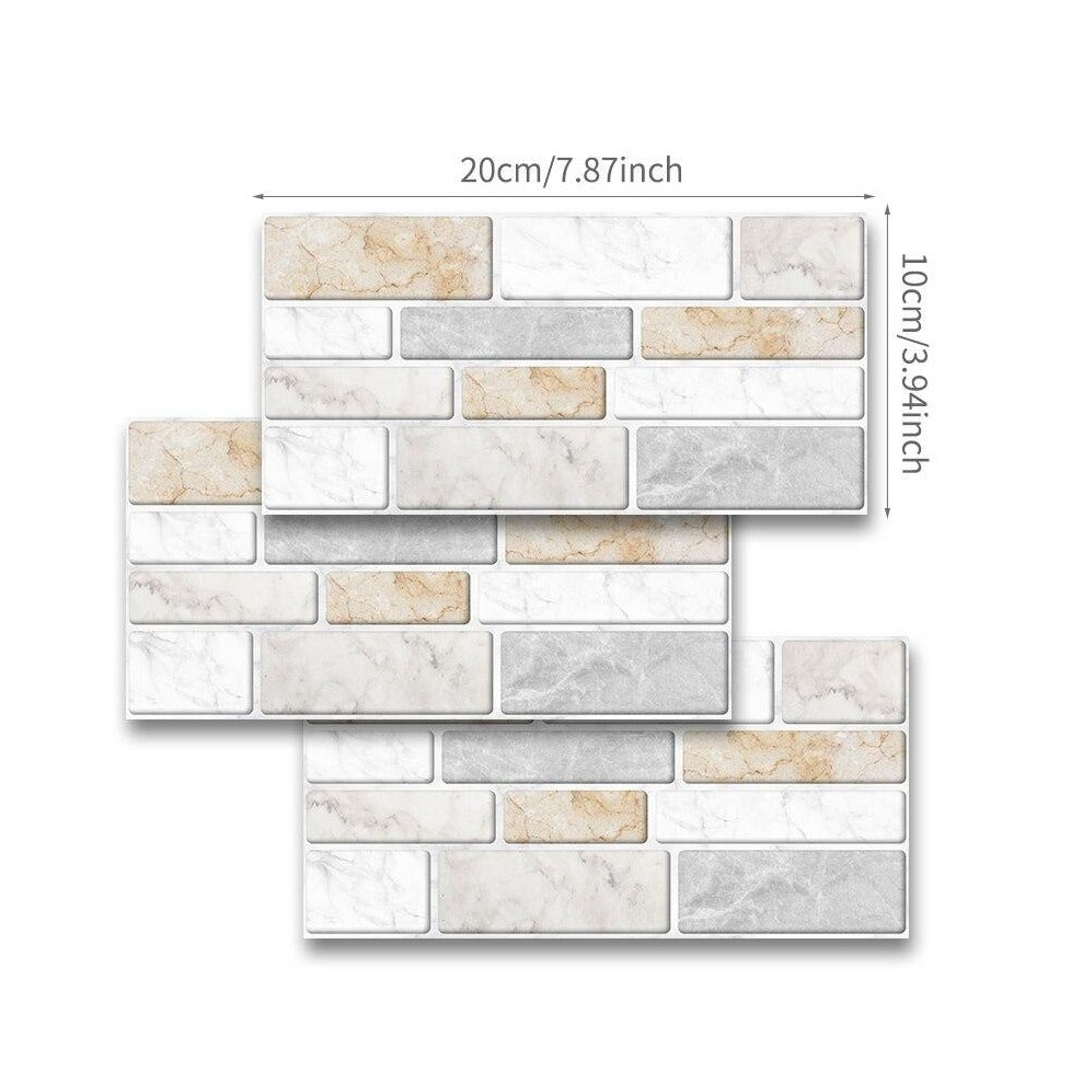 Waterdichte 3D Tegelstickers (9 stuks)