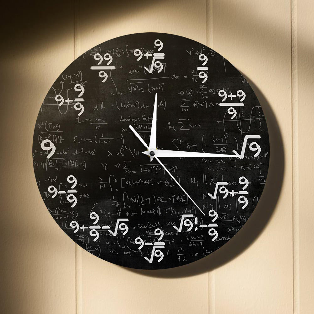 De 9S Wiskunde Wandklok