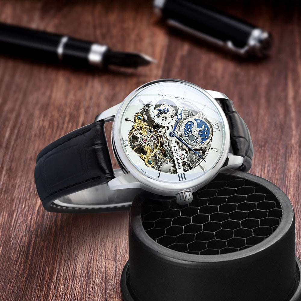 Forsining Heren Skelet Horloge - Belleza Forsining Heren Skelet Horloge - Belleza
