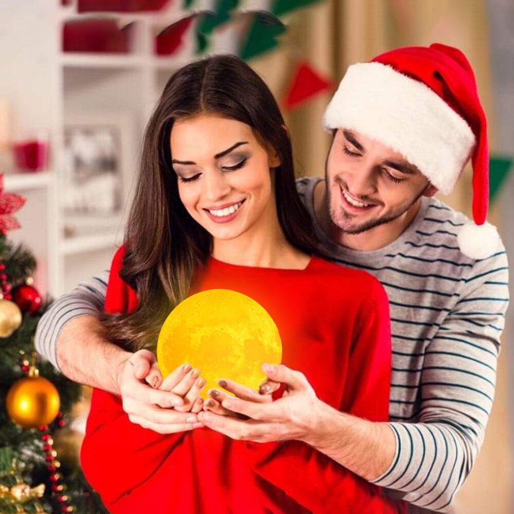 3D maanlamp met tekst