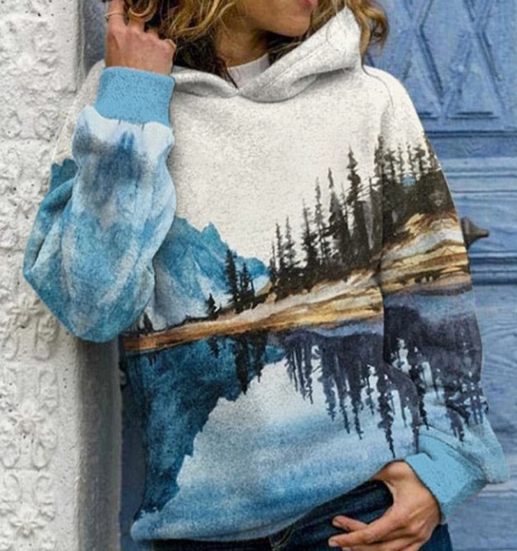 Natural Mountain Bedrukt Sweatshirt