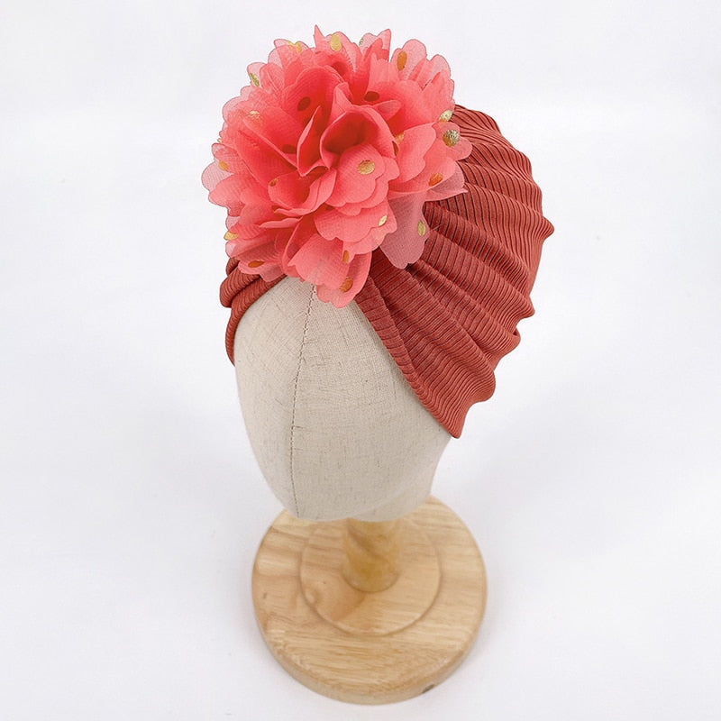 Ruche Top Baby Tulband Muts