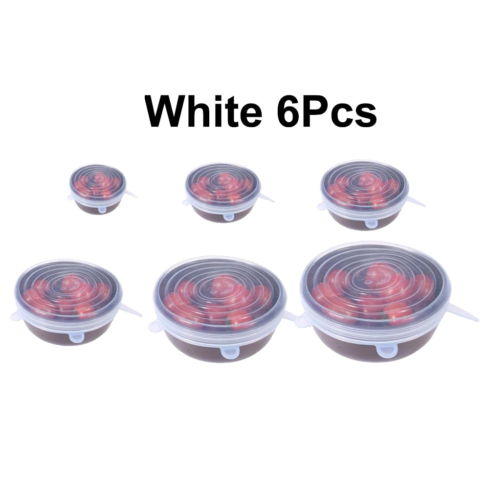 Herbruikbare Voedseldeksels (6 of 12 stuks set)