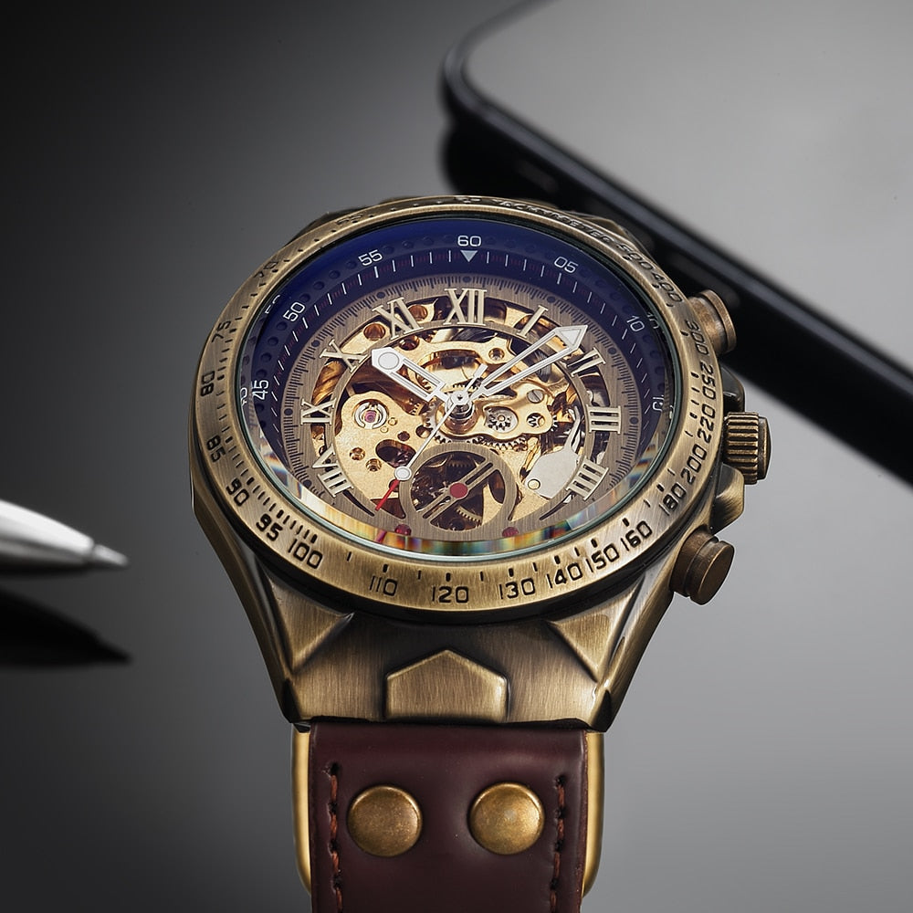 Steampunk Vintage Skelet Horloge