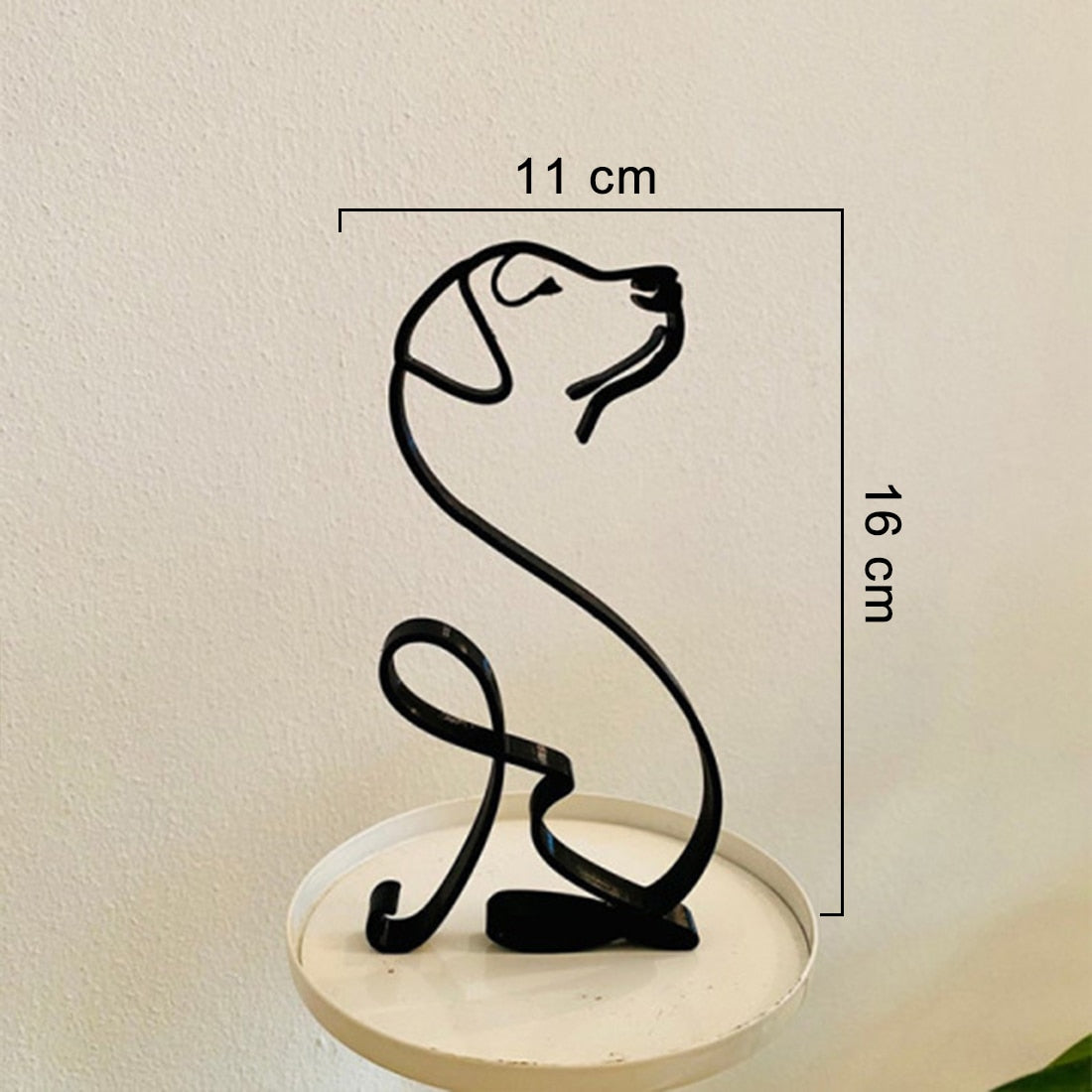 Minimalistische Hond Kunst Sculptuur