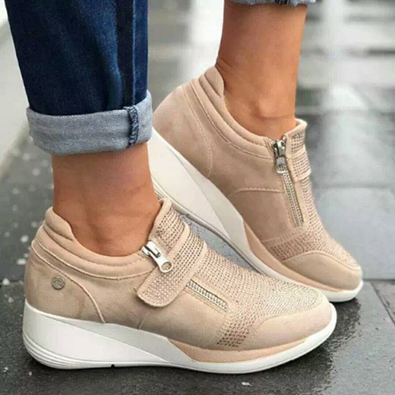 Dames Rits Platform Sneakers