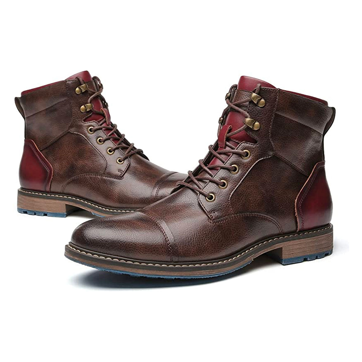 Handgemaakte Mannen Faux Suède Laarzen Lace-Up Mod... - Grandado Handgemaakte Mannen Faux Suède Laarzen Lace-Up Mod... - Grandado