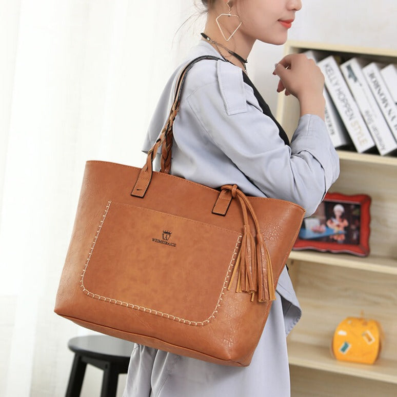 Leren Stijl Schoudertas voor dames