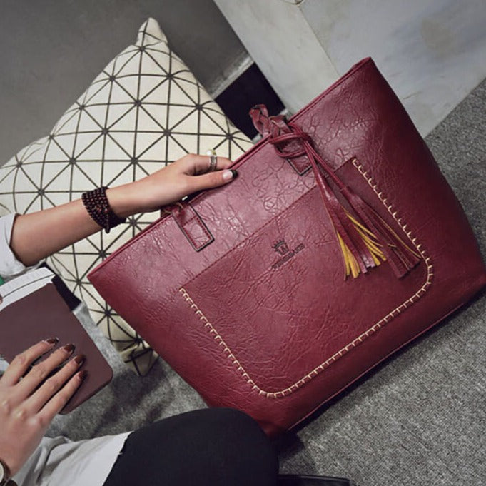 Leren Stijl Schoudertas voor dames