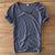 Mannen V-hals Linnen Katoenen Shirt