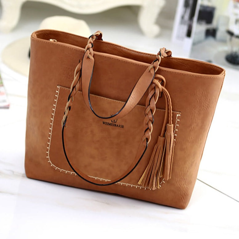 Leren Stijl Schoudertas voor dames