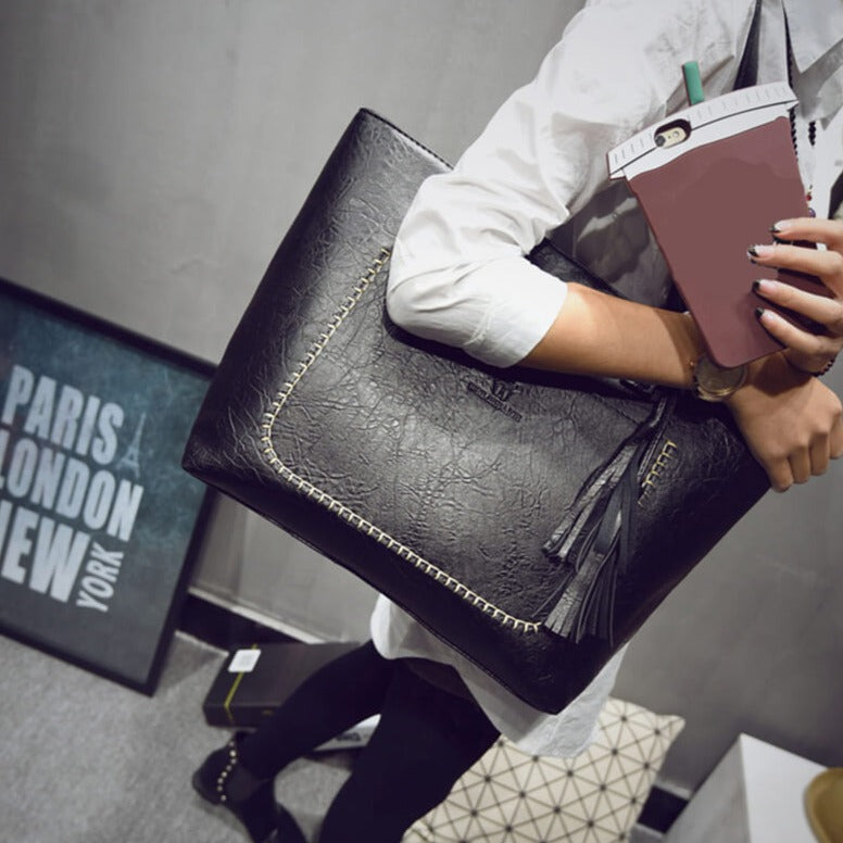 Leren Stijl Schoudertas voor dames