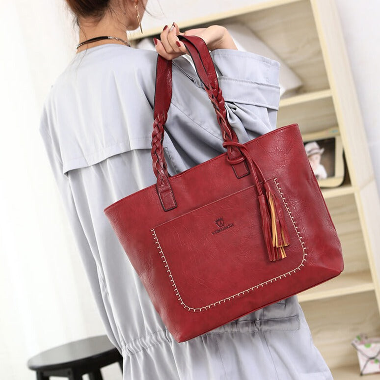 Leren Stijl Schoudertas voor dames