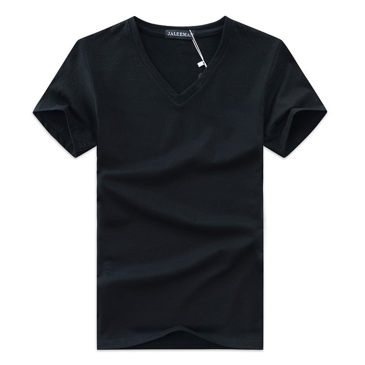 Heren Slim Fit V-hals T-shirt
