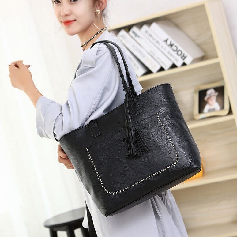 Leren Stijl Schoudertas voor dames