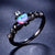 Fire Opaal Hart Ring