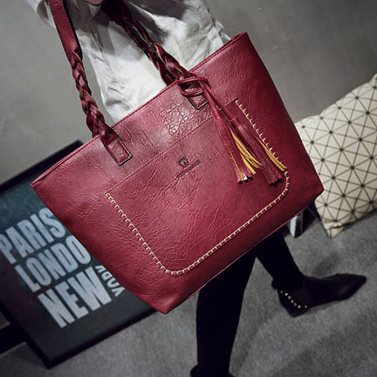 Leren Stijl Schoudertas voor dames