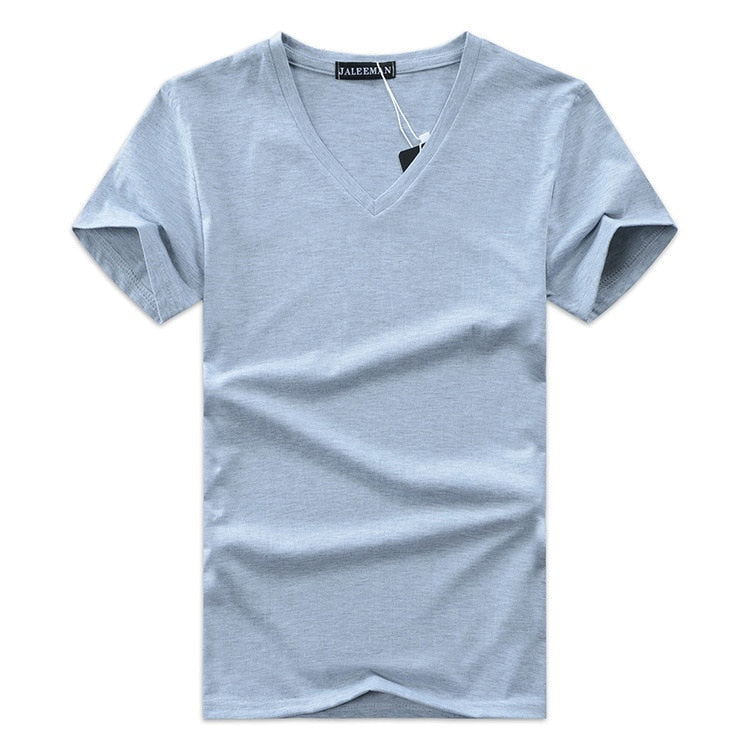 Heren Slim Fit V-hals T-shirt