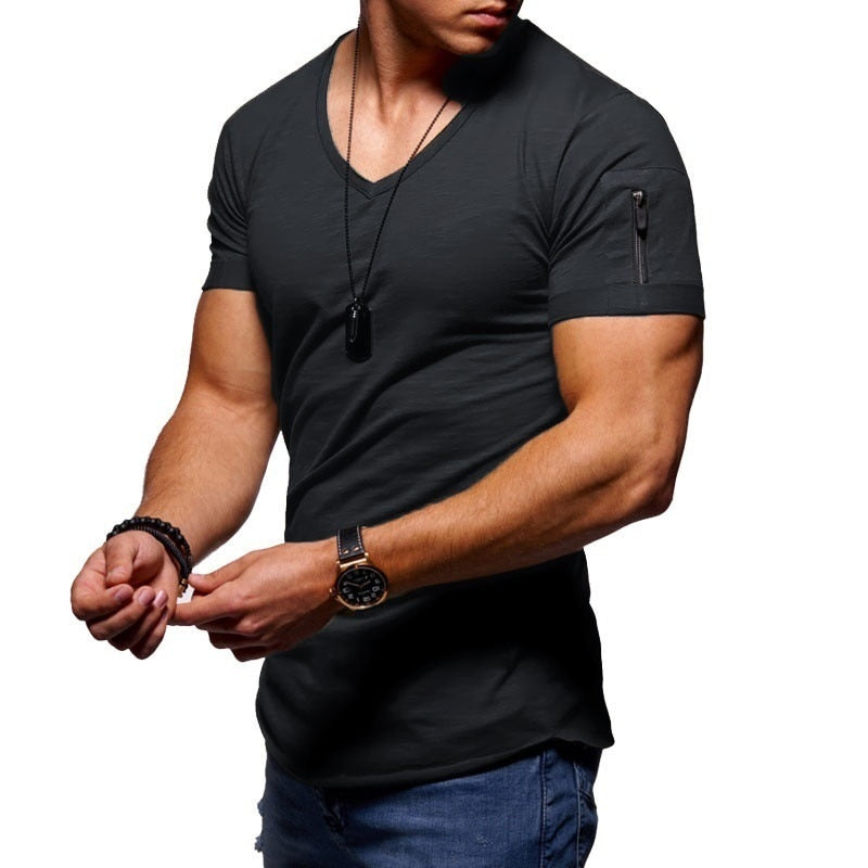 Mannen V-hals Muscle T-Shirts