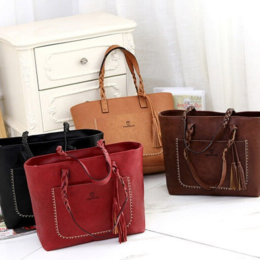 Leren Stijl Schoudertas voor dames