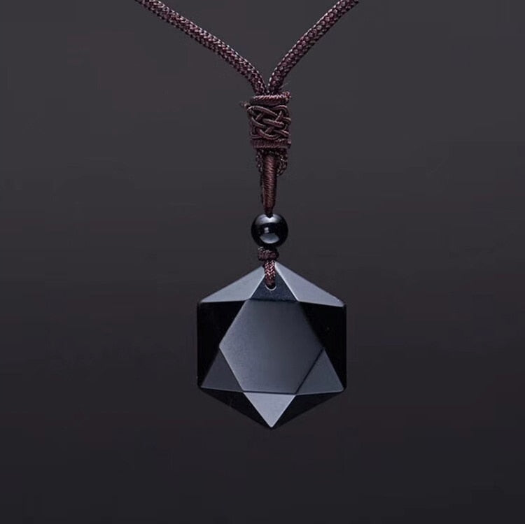 Obsidiaan Tibetaanse metafysische ketting