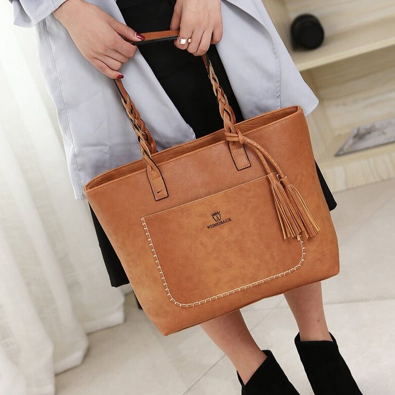 Leren Stijl Schoudertas voor dames