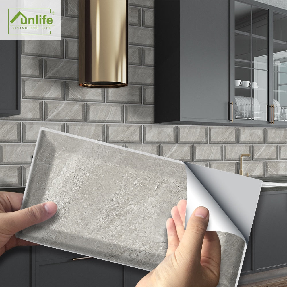 Waterdichte 3D Tegelstickers (9 stuks)