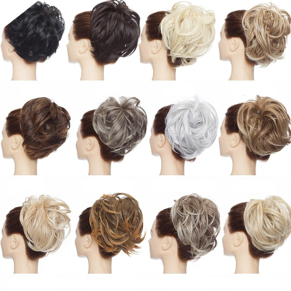 Rommelige knot haar scrunchie