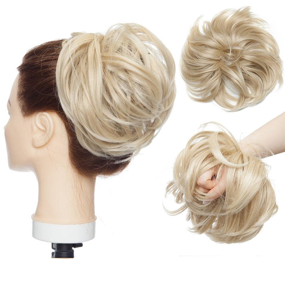 Rommelige knot haar scrunchie