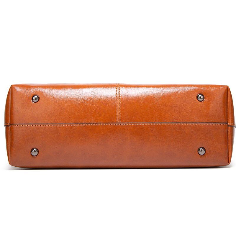 Vintage Oil Wax Leather Tote Bag