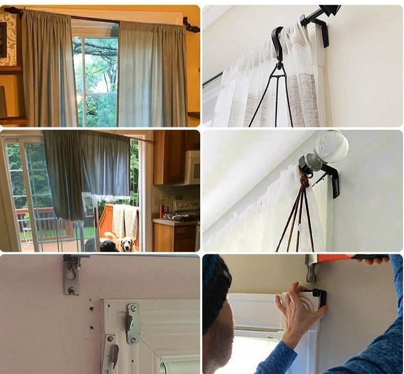 Geen Boor Gordijnroede Beugels