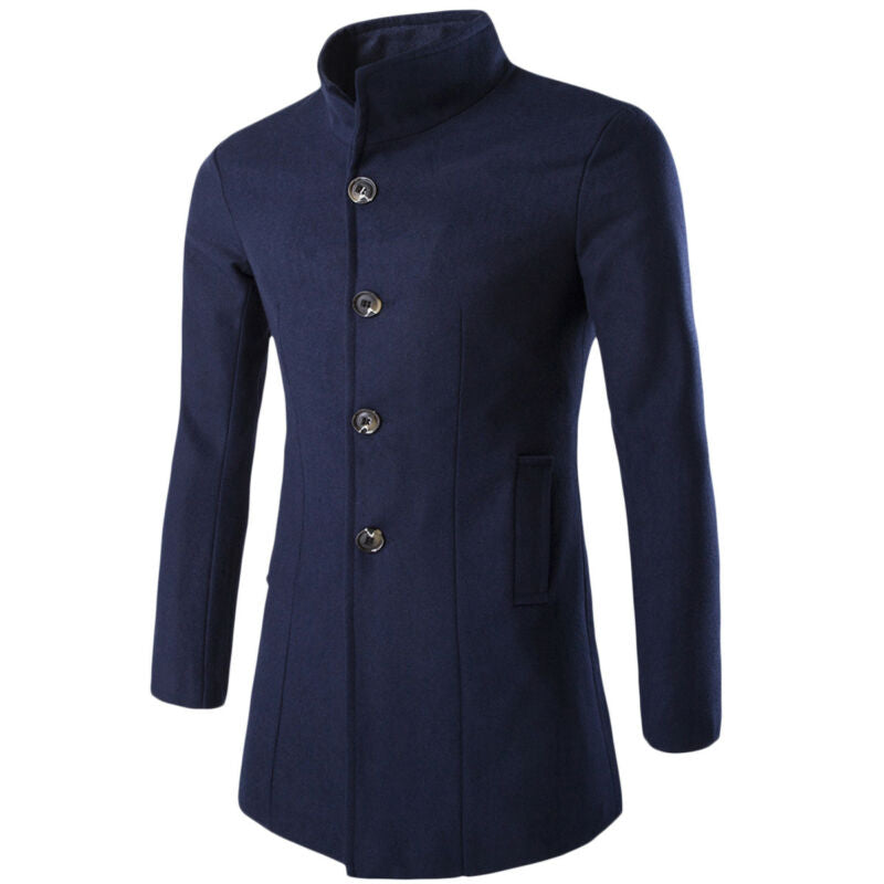 Heren Trench Coat met opstaande kraag