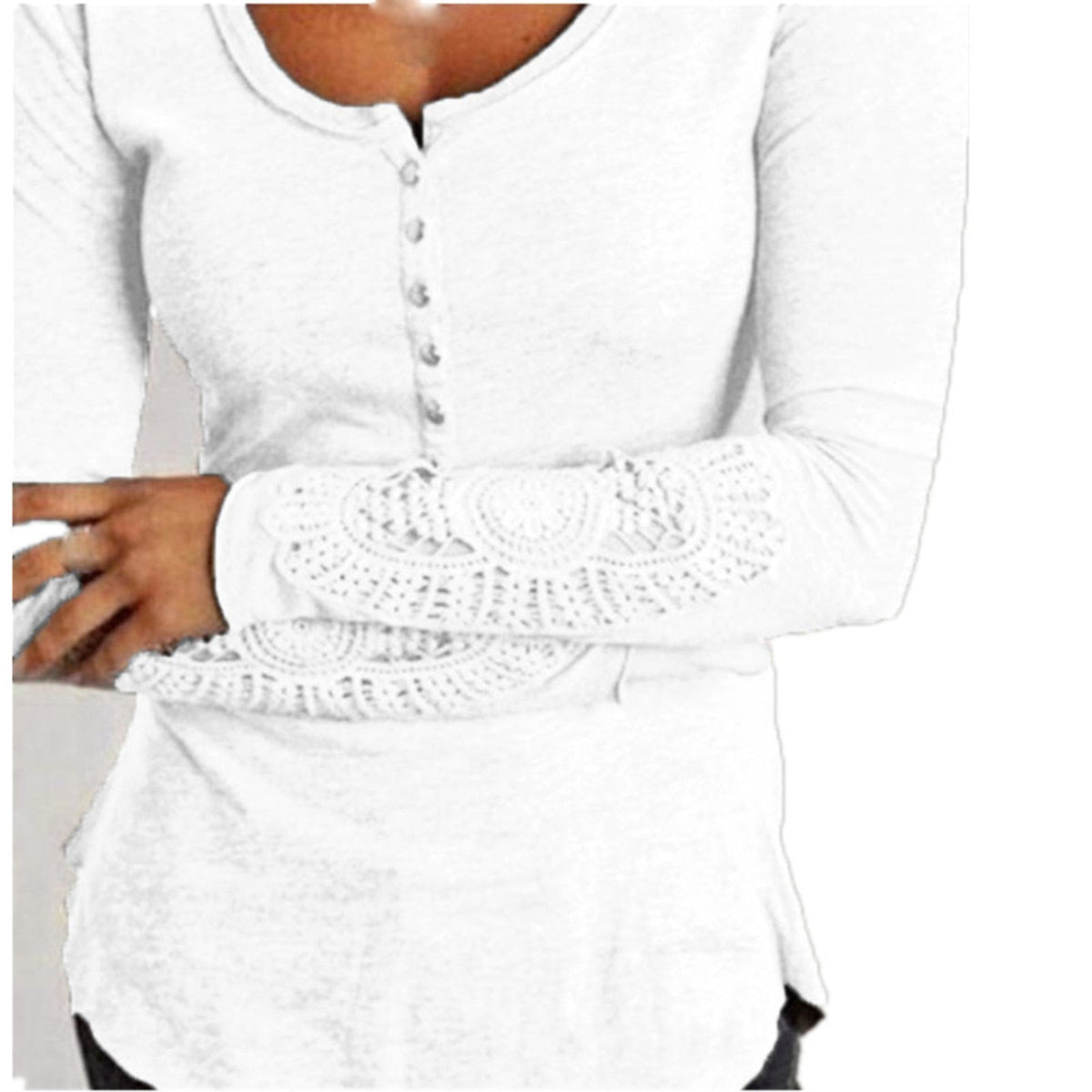 Kanten Shirt Lange Mouw