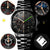 Military Black Steel Horloge