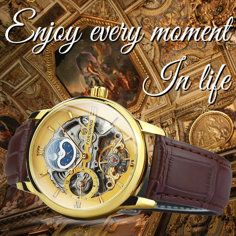 Forsining Heren Skelet Horloge