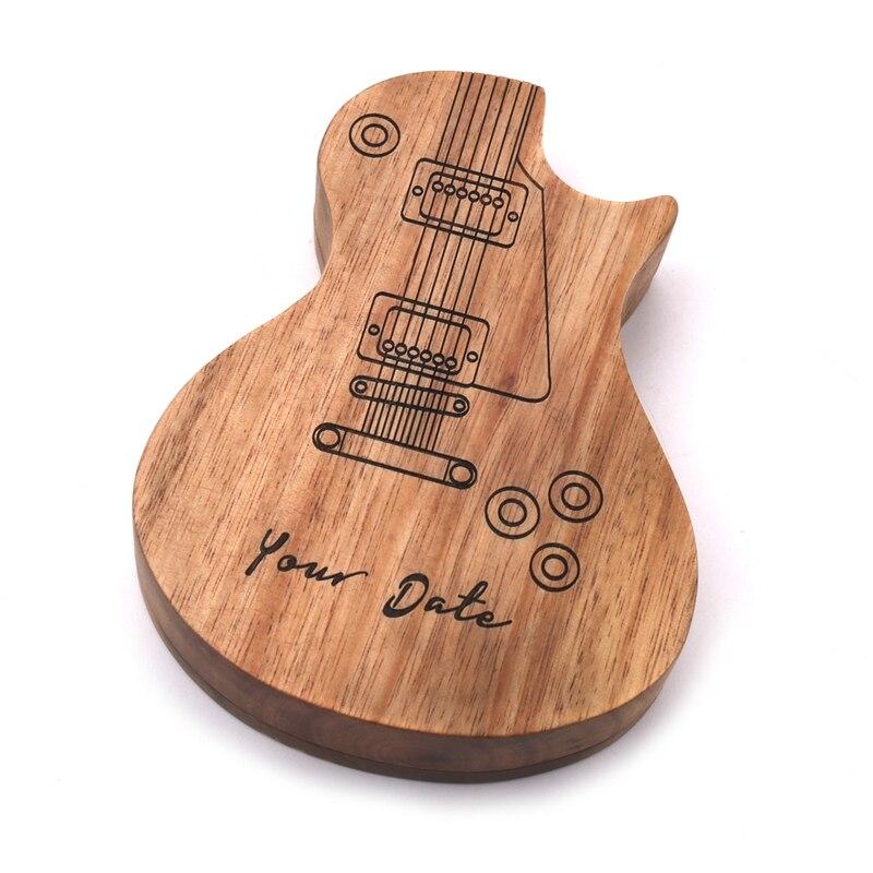 Gegraveerde houten gitaar Picks