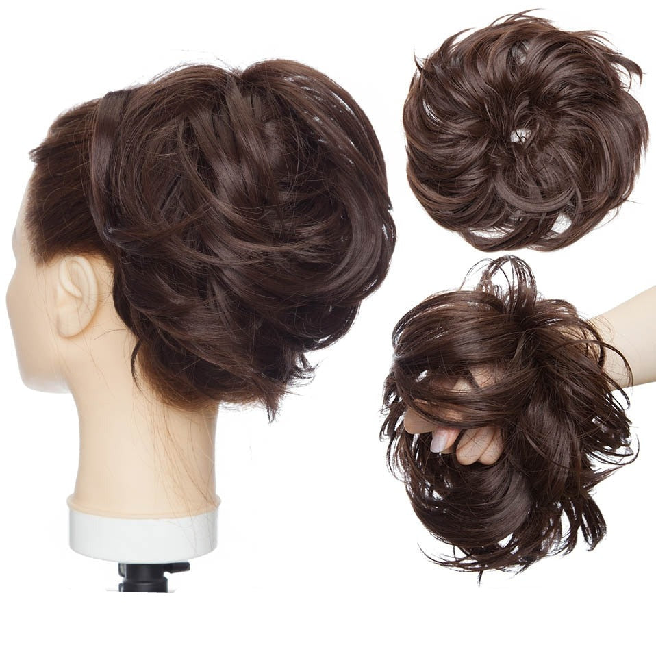 Rommelige knot haar scrunchie