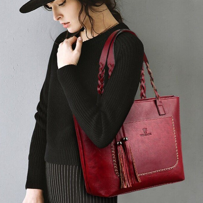 Leren Stijl Schoudertas voor dames