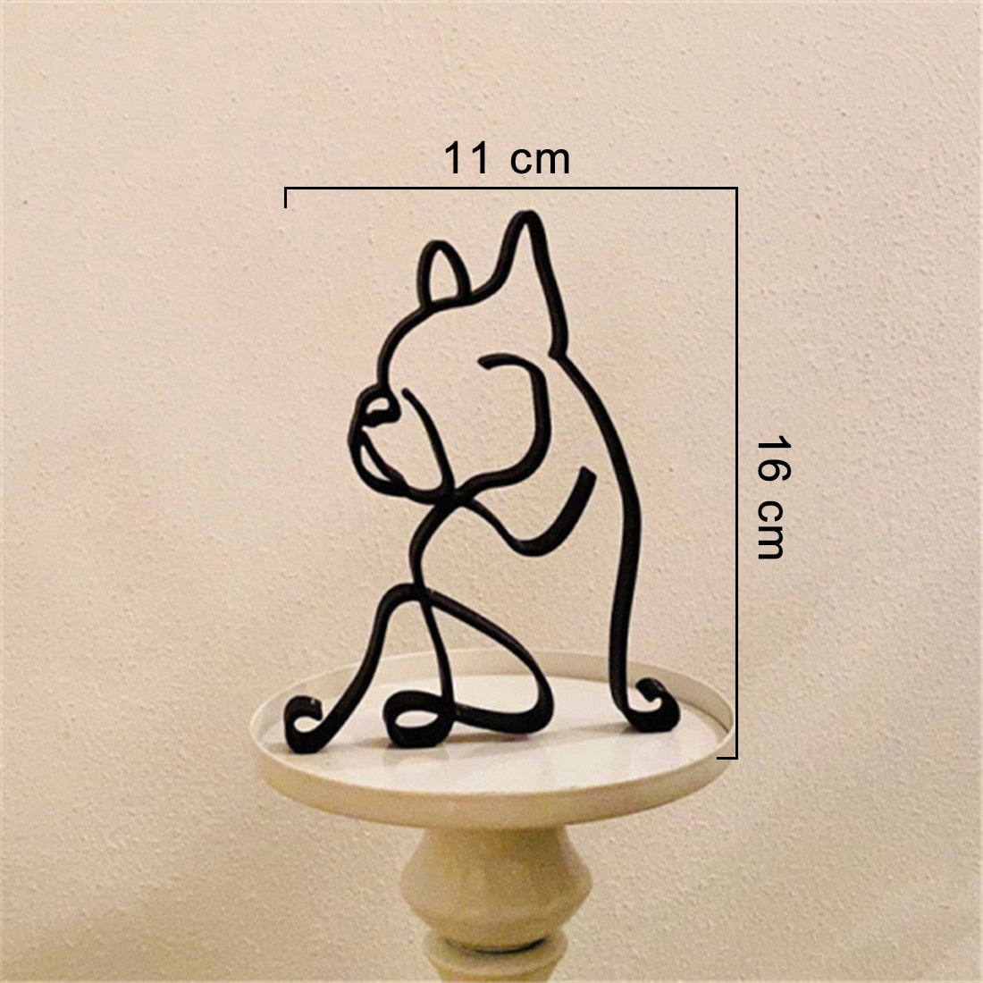 Minimalistische Hond Kunst Sculptuur