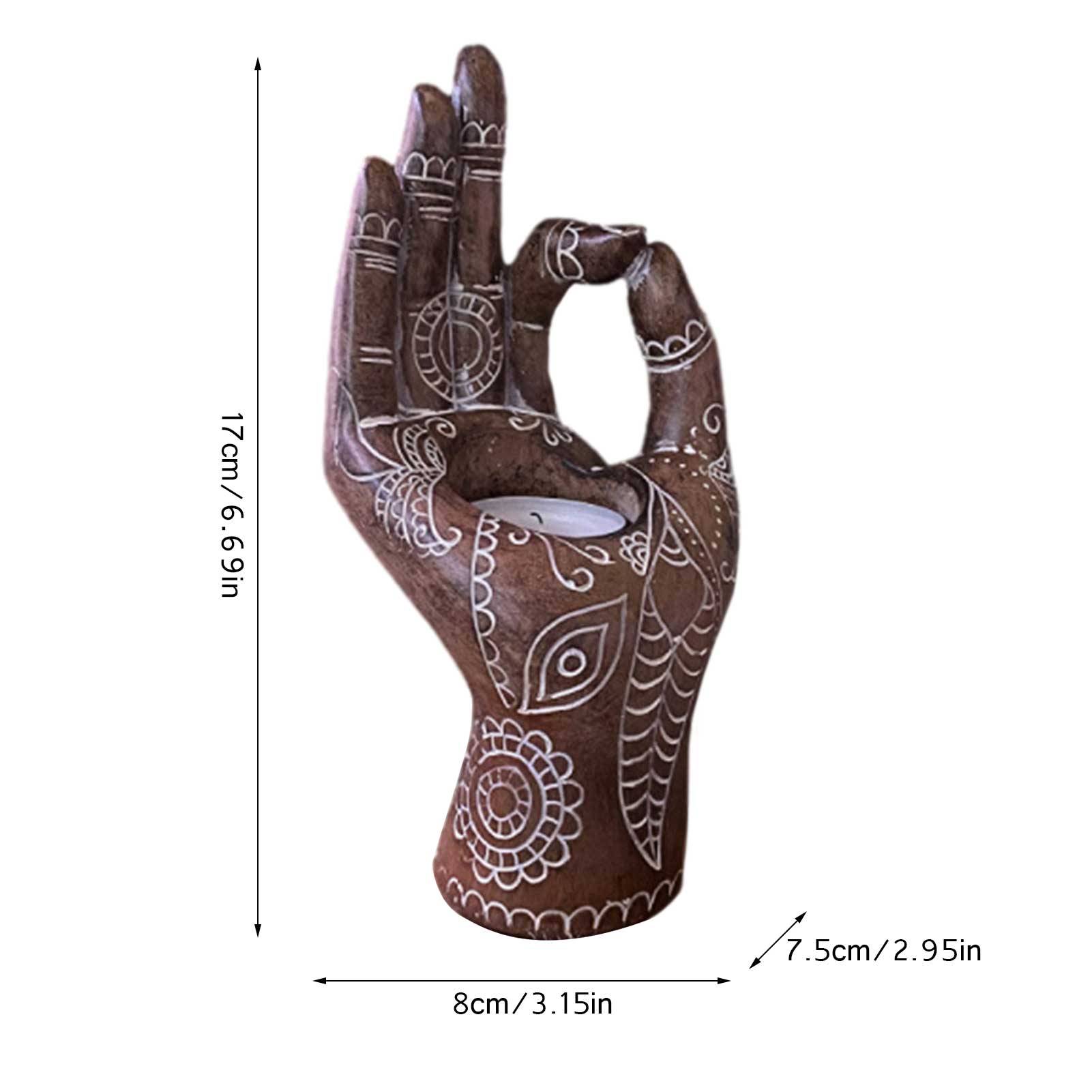 Boeddha Hand Kaarsenhouder