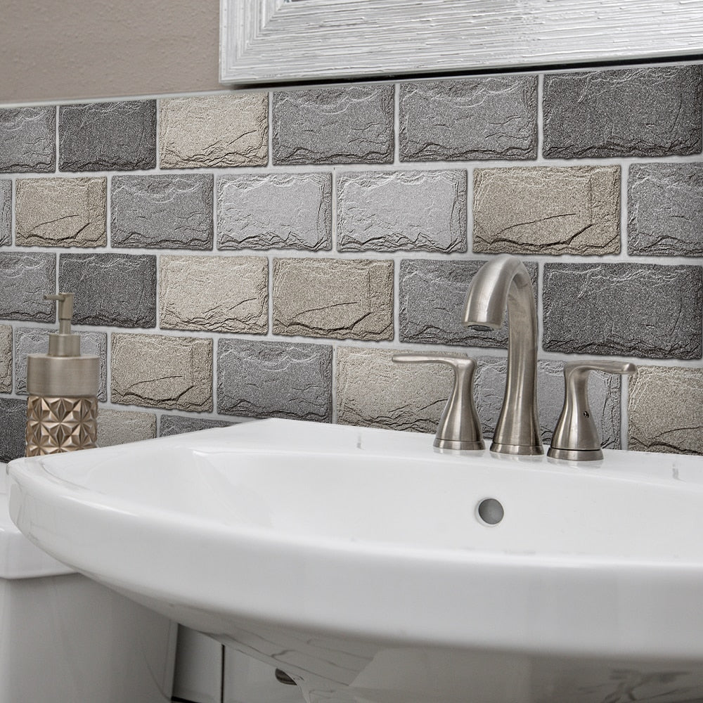 Waterdichte 3D Tegelstickers (9 stuks)