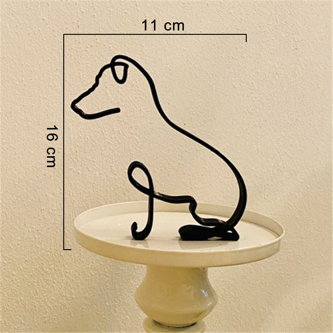 Minimalistische Hond Kunst Sculptuur