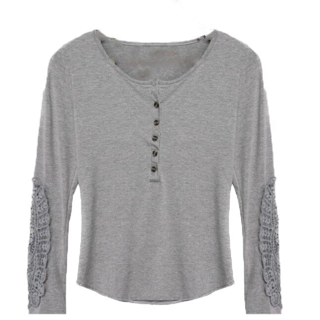 Kanten Shirt Lange Mouw