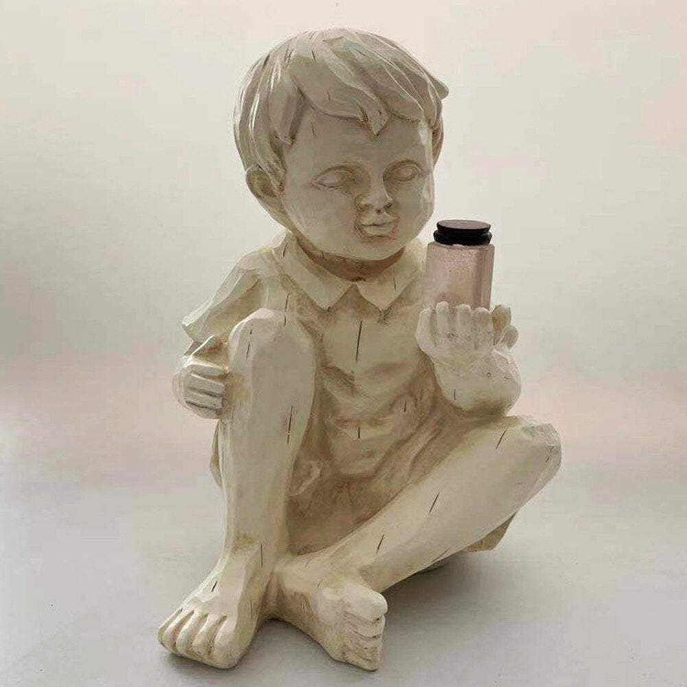 Kinderen met Zonnevlammetjes Tuinbeelden