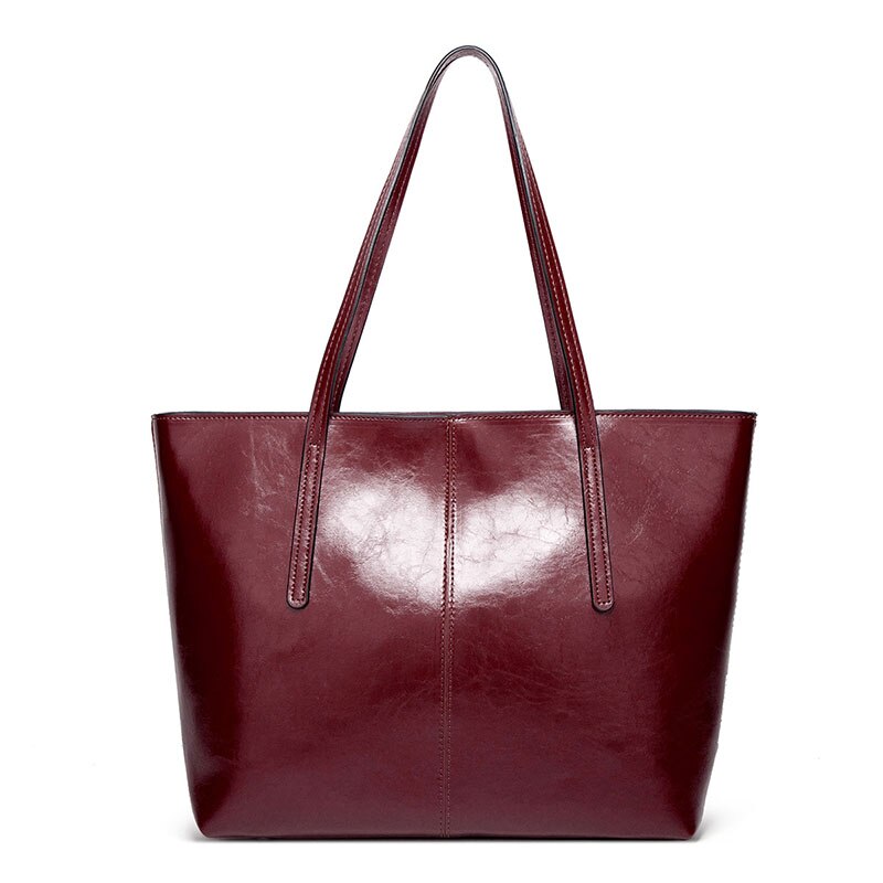 Vintage Oil Wax Leather Tote Bag