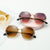 Randloze Rhinestone Zonnebril