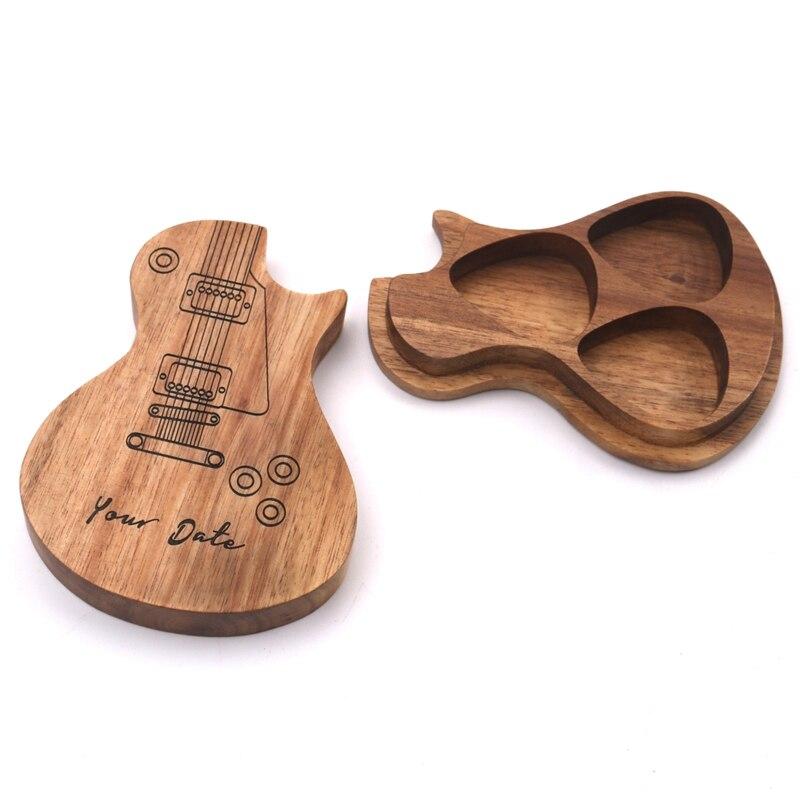 Gegraveerde houten gitaar Picks